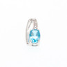 925 Sterling Silver Topaz & Diamond Pendant