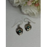 Vintage Native American 925 Sterling Silver Turquoise Earrings Length 1.20 Inch