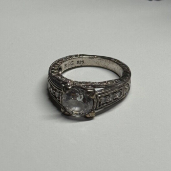 925 Sterling Silver CZ Ring Size 6