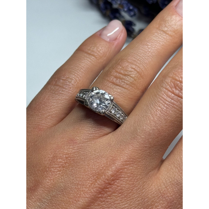 925 Sterling Silver CZ Ring Size 6