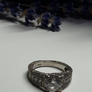 925 Sterling Silver CZ Ring Size 6