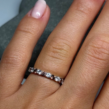 925 Sterling Silver CZ Ring Size 5.5