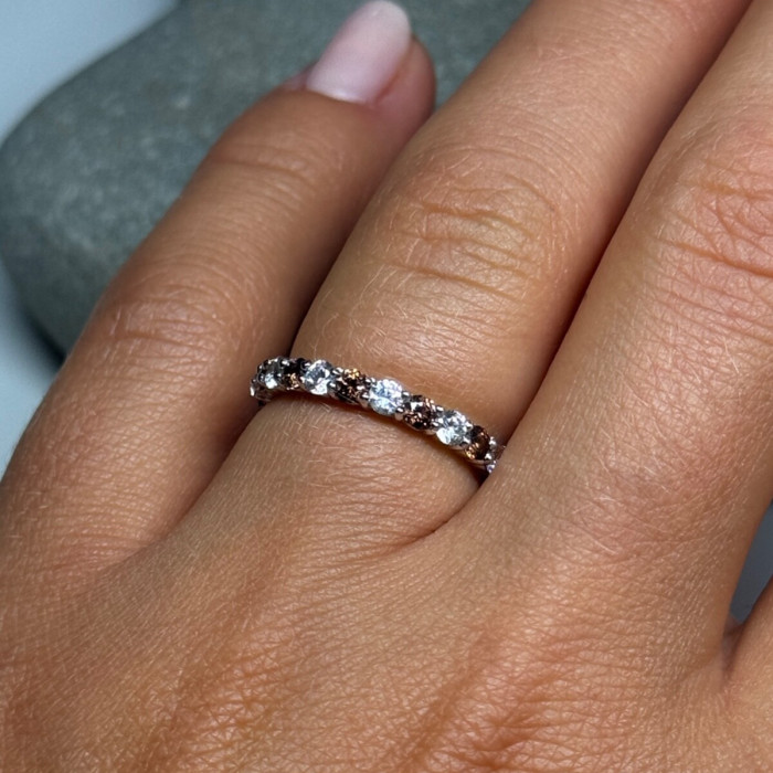 925 Sterling Silver CZ Ring Size 5.5