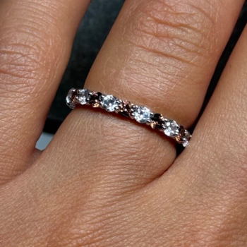 925 Sterling Silver CZ Ring Size 5.5