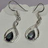 925 Sterling Silver Alexandrite Earrings Length 1.8 Inch
