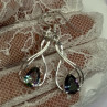 925 Sterling Silver Alexandrite Earrings Length 1.8 Inch