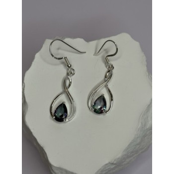 925 Sterling Silver Alexandrite Earrings Length 1.8 Inch