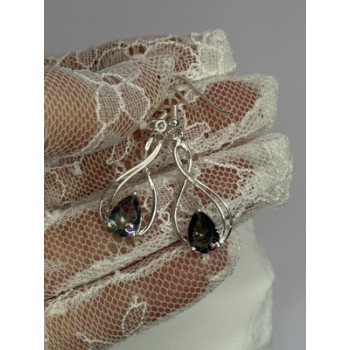 925 Sterling Silver Alexandrite Earrings Length 1.8 Inch