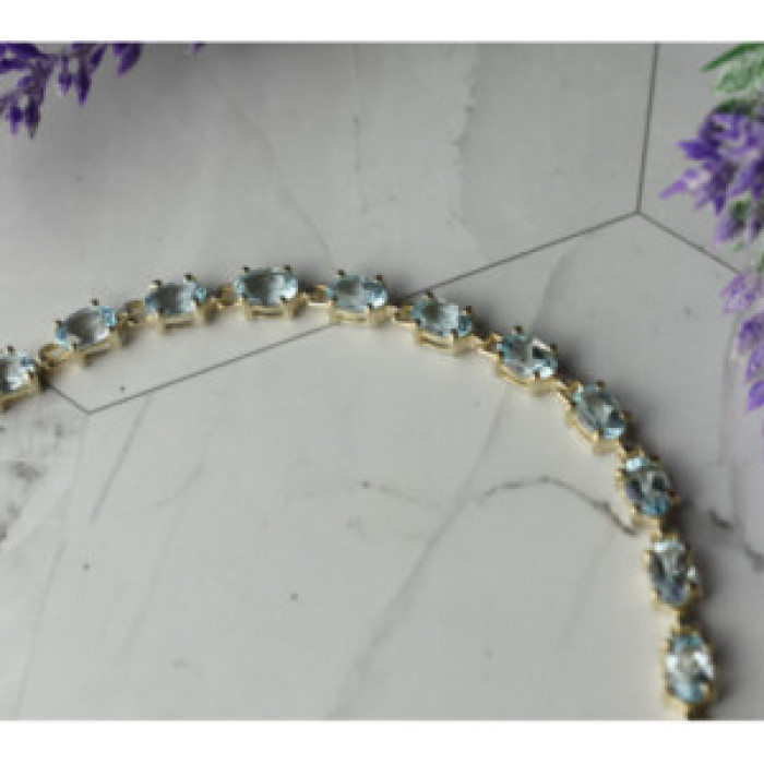 925 Sterling Silver Topaz Bracelet