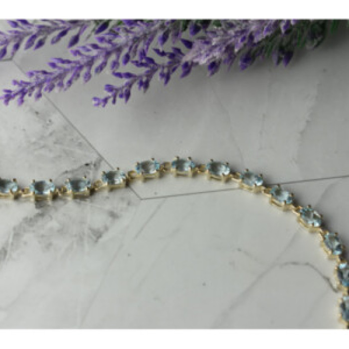 925 Sterling Silver Topaz Bracelet