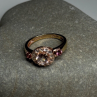 925 Sterling Silver Gold Plated Spinel Ring Size 7