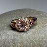 925 Sterling Silver Gold Plated Spinel Ring Size 7