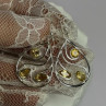 925 Sterling Silver Citrine Earrings Length 1.8 Inch