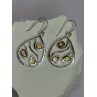 925 Sterling Silver Citrine Earrings Length 1.8 Inch