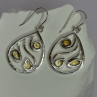 925 Sterling Silver Citrine Earrings Length 1.8 Inch