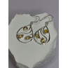 925 Sterling Silver Citrine Earrings Length 1.8 Inch