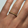 925 Sterling Silver Gold Plated CZ Ring Size 6