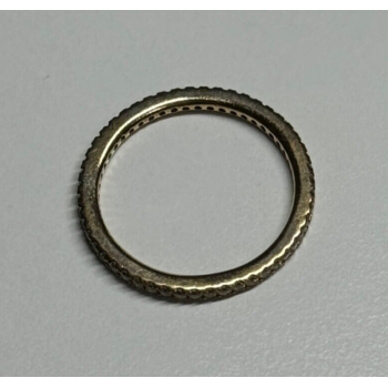 925 Sterling Silver Gold Plated CZ Ring Size 6