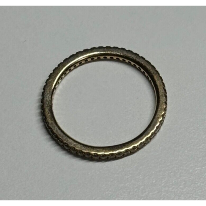 925 Sterling Silver Gold Plated CZ Ring Size 6