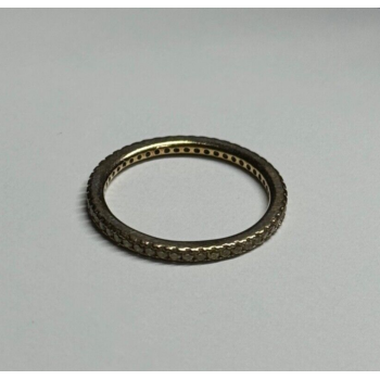 925 Sterling Silver Gold Plated CZ Ring Size 6