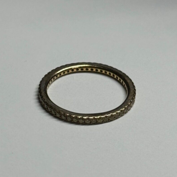 925 Sterling Silver Gold Plated CZ Ring Size 6