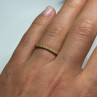 925 Sterling Silver Gold Plated CZ Ring Size 6