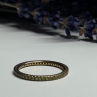 925 Sterling Silver Gold Plated CZ Ring Size 6