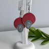 925 Sterling Silver Haliotis & Enamel Earrings