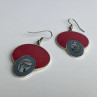 925 Sterling Silver Haliotis & Enamel Earrings