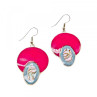 925 Sterling Silver Haliotis & Enamel Earrings