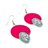 925 Sterling Silver Haliotis & Enamel Earrings
