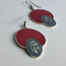 925 Sterling Silver Haliotis & Enamel Earrings