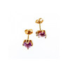 14K YELLOW GOLD AMETHYST & DIAMONDS 