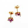 14K Yellow Gold Amethyst & Diamonds 