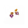 14K YELLOW GOLD AMETHYST & DIAMONDS 