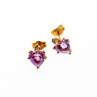 14K Yellow Gold Amethyst & Diamonds 
