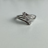 925 Sterling Silver White Topaz Ring Size 7
