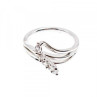925 Sterling Silver White Topaz Ring Size 7