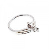 925 Sterling Silver White Topaz Ring Size 7