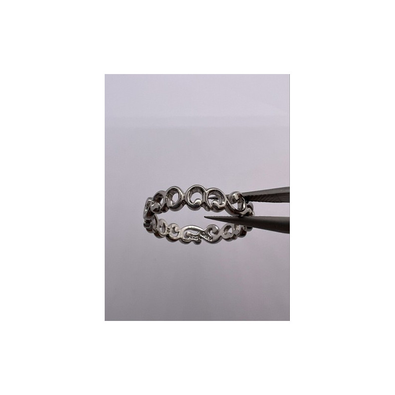 925 Sterling Silver Wave Band Ring Size 8