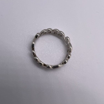 925 Sterling Silver Wave Band Ring Size 8