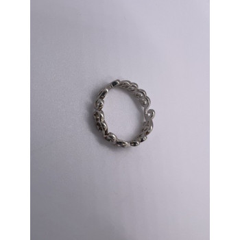 925 Sterling Silver Wave Band Ring Size 8