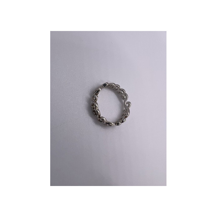 925 Sterling Silver Wave Band Ring Size 8