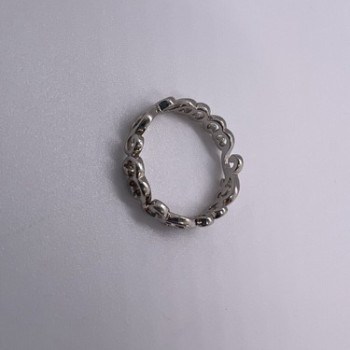 925 Sterling Silver Wave Band Ring Size 8