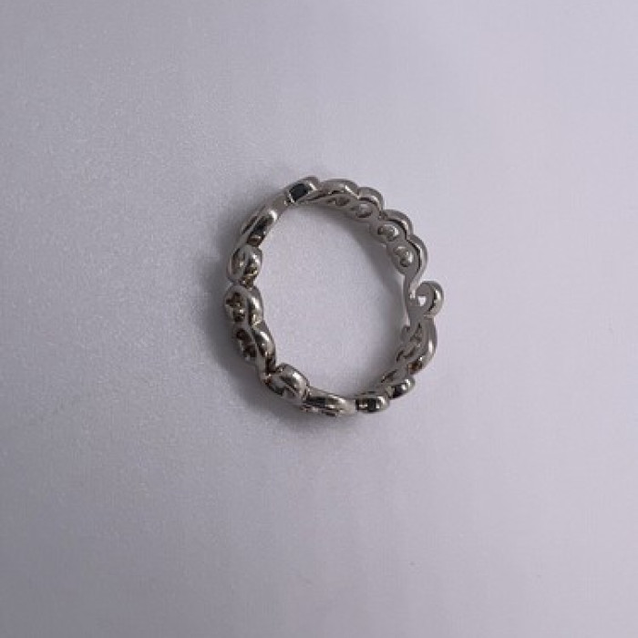 925 Sterling Silver Wave Band Ring Size 8