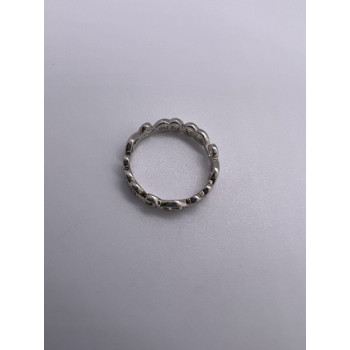 925 Sterling Silver Wave Band Ring Size 8