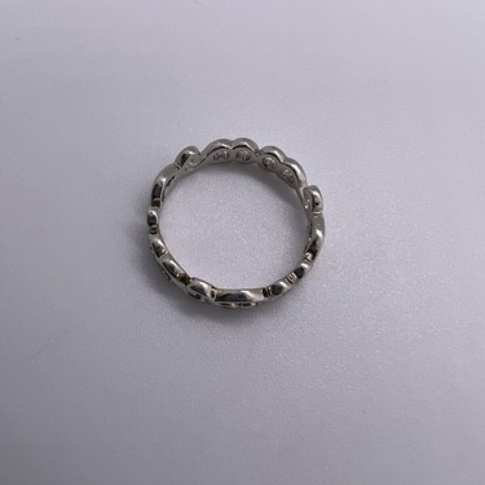 925 Sterling Silver Wave Band Ring Size 8