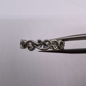 925 Sterling Silver Wave Band Ring Size 8