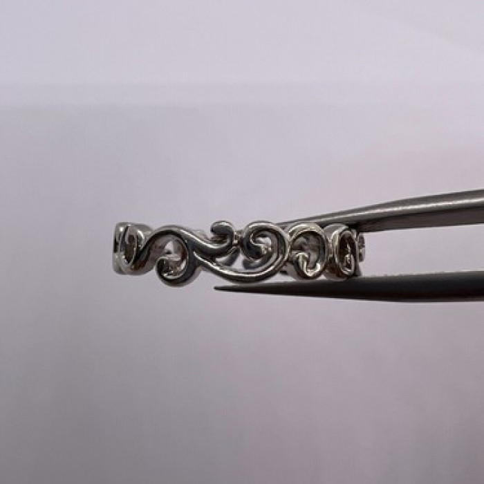 925 Sterling Silver Wave Band Ring Size 8
