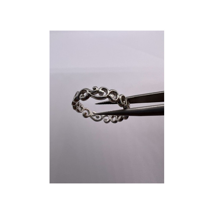 925 Sterling Silver Wave Band Ring Size 8